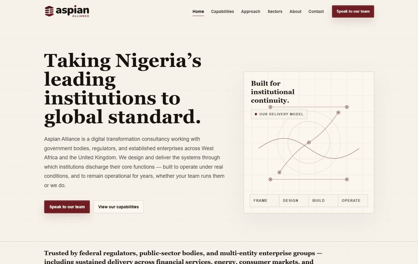 The Aspian Alliance website homepage